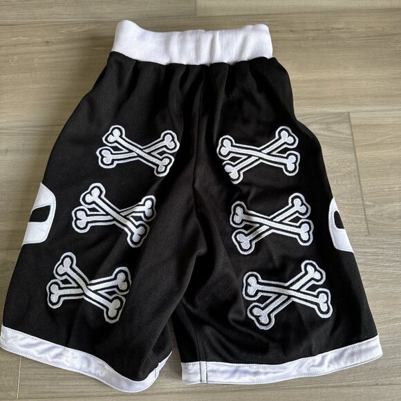 RETRO Mperial Sportswear Punisher Black & White YOUTH Basketball Shorts Small - Picture 2 of 10